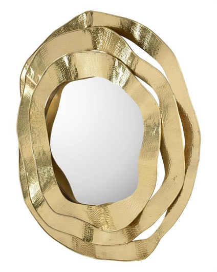 Picture of RIPPLE BRASS MIRROR