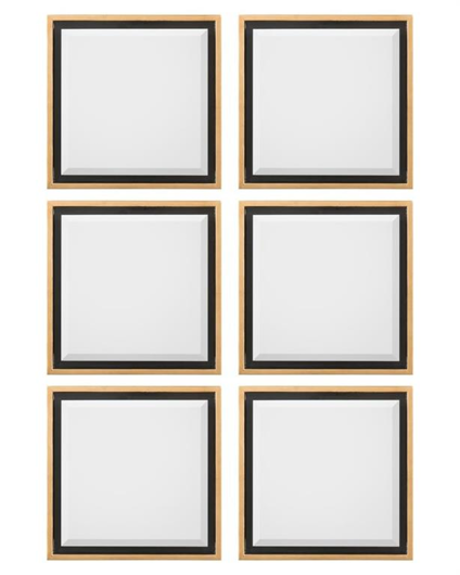 Picture of SET OF SIX REVERSE SHADOW BOX ACCENT MIRRORS