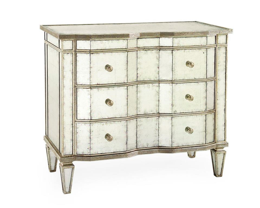 Picture of ÉGLOMISÉ THREE-DRAWER CHEST WITH SILVER-LEAF MOLDING