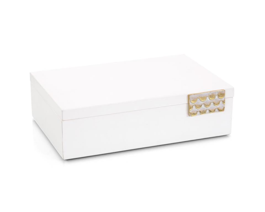 Picture of PORCELAIN WHITE LEATHER BOX II