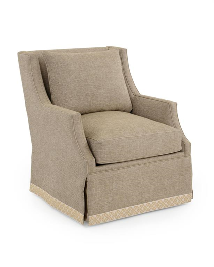 Picture of WINGBACK SCOOP-ARM SWIVEL SKIRTED CHAIR