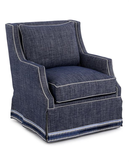 Picture of WINGBACK SCOOP-ARM SWIVEL SKIRTED CHAIR