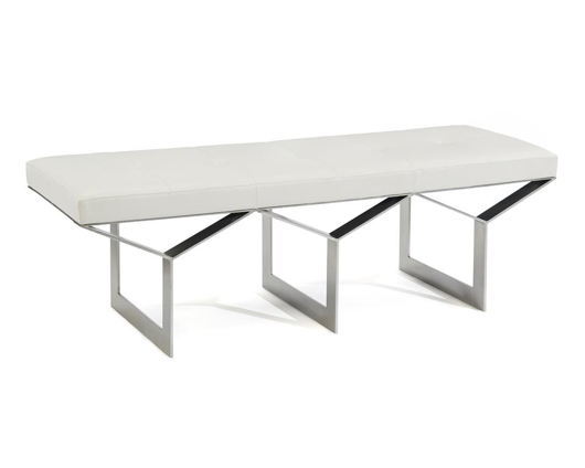 Picture of TRANSVERSE LEATHER AND STEEL BENCH