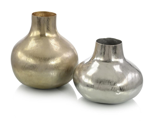 Picture of SET OF TWO JARS IN SILVER AND GOLD