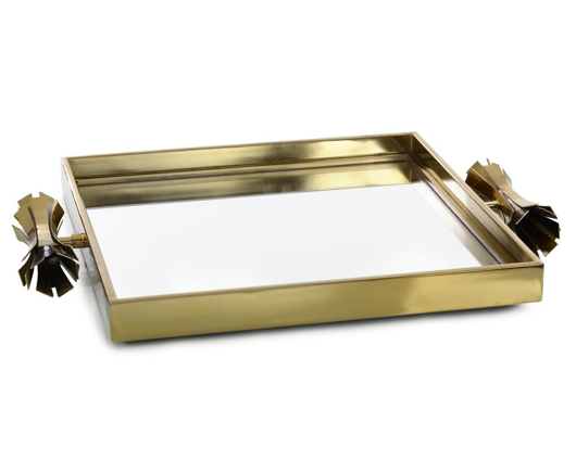 Picture of SQUARE BRASS MIRRORED TRAY I