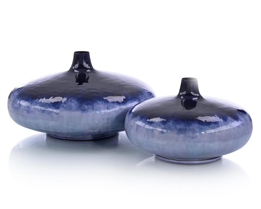 Picture of SET OF TWO DEEP-SEA INDIGO BLUE JARS