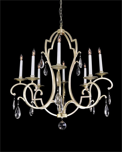 Picture of SILVER-LEAF EIGHT-LIGHT CHANDELIER