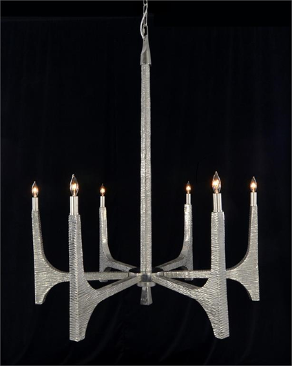 Picture of THE ARC:  TEXTURED SIX-LIGHT CHANDELIER