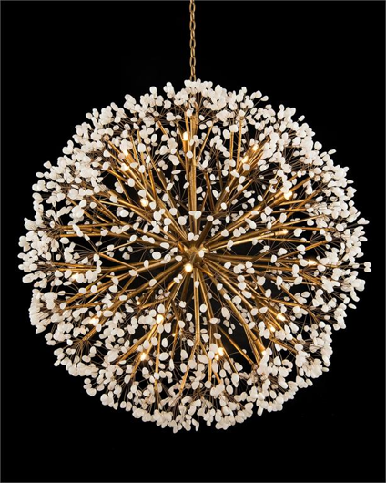 Picture of SPHERICAL THIRTY-LIGHT QUARTZ CHANDELIER