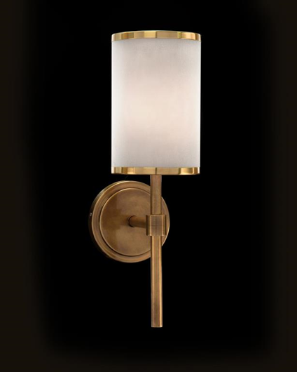 Picture of BRASS-BANDED ONE-LIGHT WALL SCONCE
