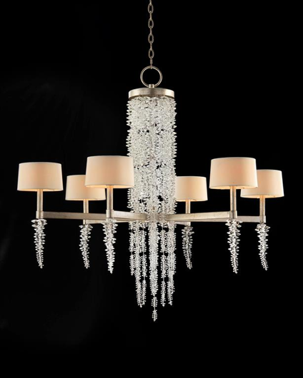 Picture of CASCADING CRYSTAL WATERFALL SIX-LIGHT CHANDELIER
