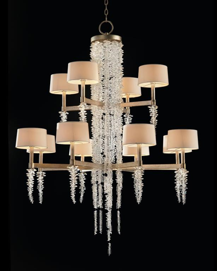 Picture of CASCADING CRYSTAL WATERFALL TWELVE-LIGHT CHANDELIER