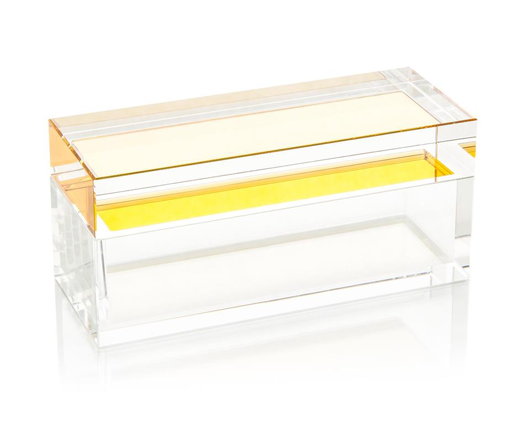Picture of SAFFRON YELLOW CRYSTAL BOX