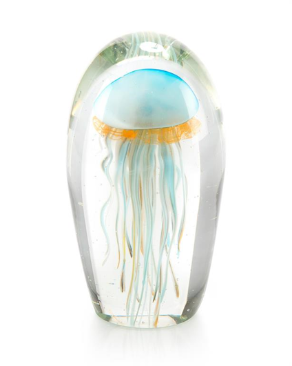 Picture of SEA BLUE JELLYFISH IN GLASS