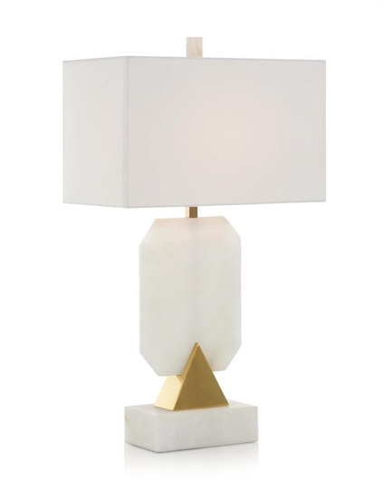 Picture of EMERALD-CUT ALABASTER TABLE LAMP