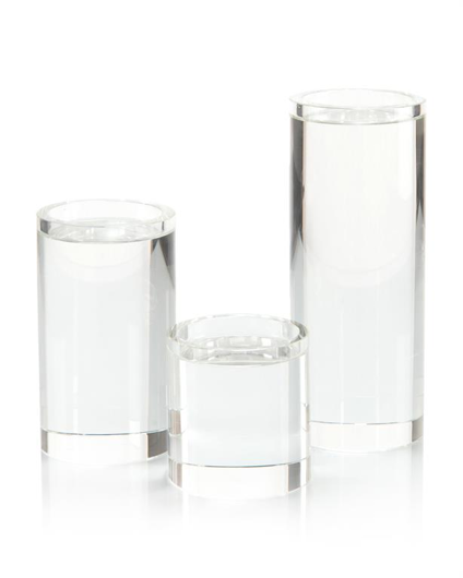 Picture of SET OF THREE PILLAR CRYSTAL CANDLEHOLDERS