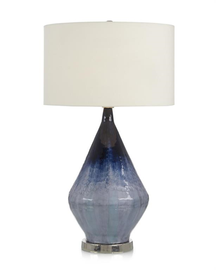Picture of BLUE ENAMELED TABLE LAMP