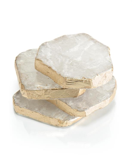 Picture of SET OF FOUR SELENITE COASTERS