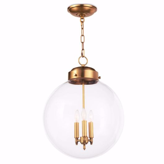 Picture of GLOBE PENDANT (NATURAL BRASS)