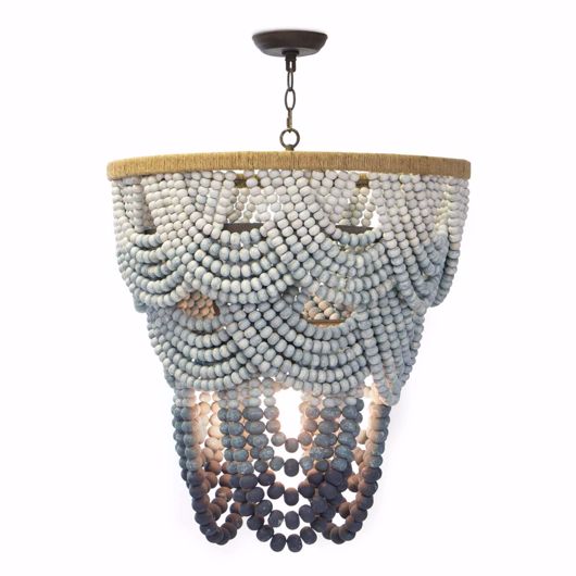 Picture of OMBRE WOOD BEAD CHANDELIER