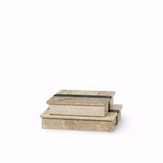 Picture of GRIFFITH TRAVERTINE BOXES SET OF 2