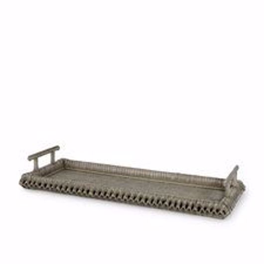 Picture of KENIS BRAIDED RECTANGLE TRAY GREY