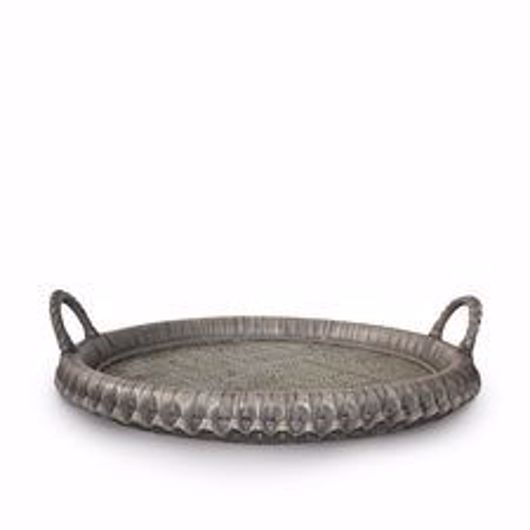Picture of KENIS BRAIDED ROUND TRAY GREY