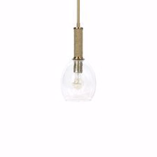 Picture of BRONSON GLASS PENDANT, BRASS