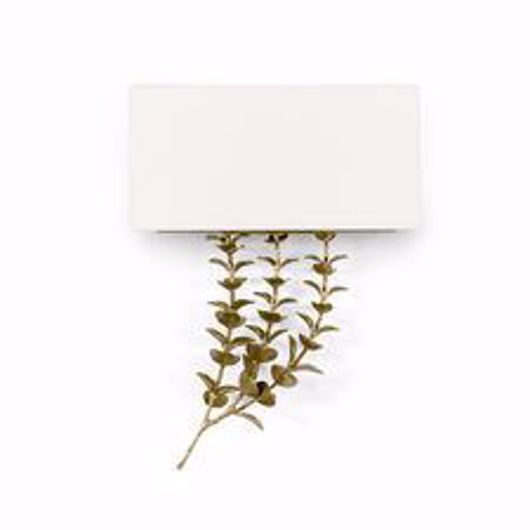 Picture of EUCALYPTUS LEAF BRASS SHADED SCONCE RIGHT