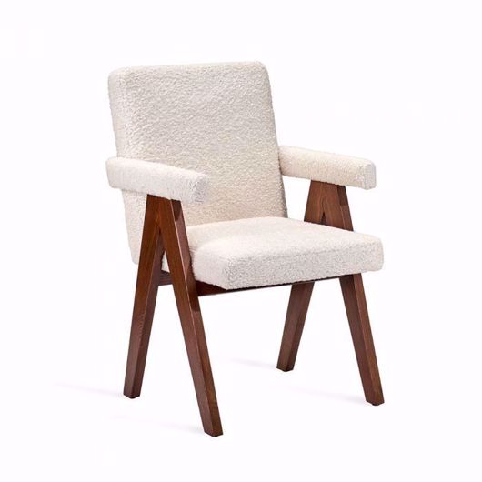 Picture of JULIAN ARM CHAIR - FAUX SHEARLING