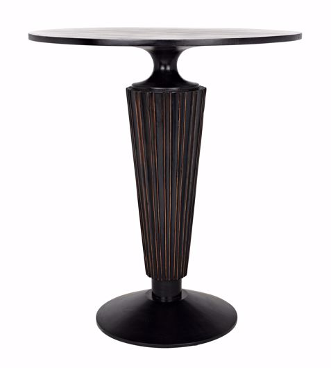 Picture of GIBRALTAR BAR TABLE, HAND RUBBED BLACK WITH LIGHT BROWN TRIM