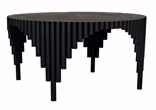 Picture of ROYAL HALL DINING TABLE, BLACK STEEL