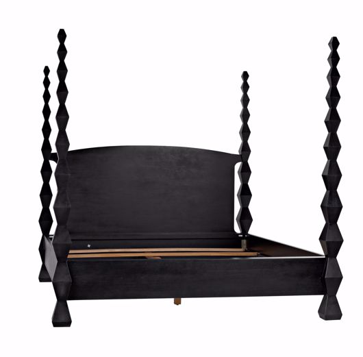 Picture of BRANCUSI BED, EASTERN KING, HAND RUBBED BLACK