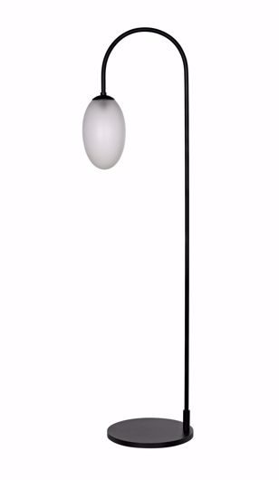 Picture of SWAN FLOOR LAMP, BLACK STEEL