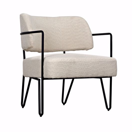 Picture of ZEUS CHAIR, METAL AND BOUCLE FABRIC