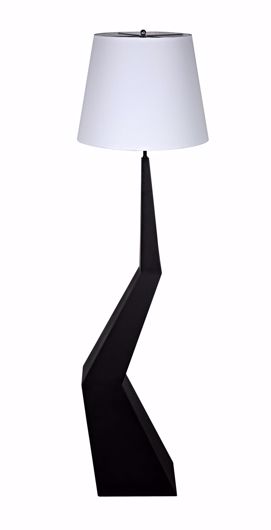 Picture of RHOMBUS FLOOR LAMP WITH SHADE, BLACK METAL