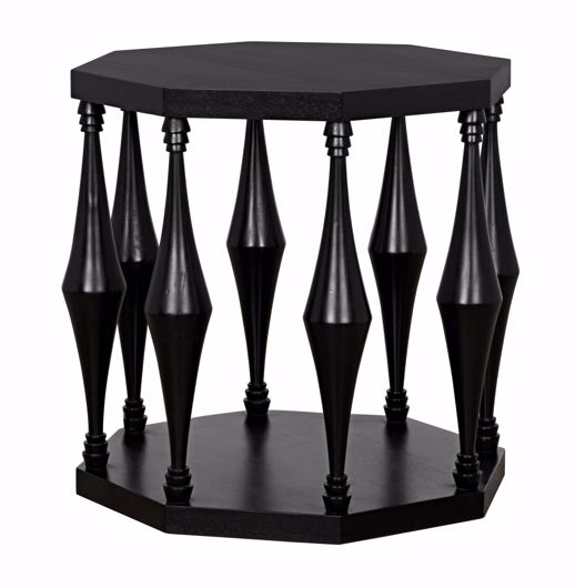 Picture of MARCEO SIDE TABLE, HAND RUBBED BLACK