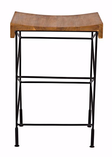 Picture of BRIDGE COUNTER STOOL TEAK SEAT WITH STEEL