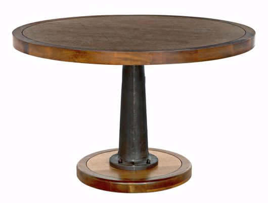 Picture of YACHT DINING TABLE WITH CAST IRON PEDESTAL, 48"