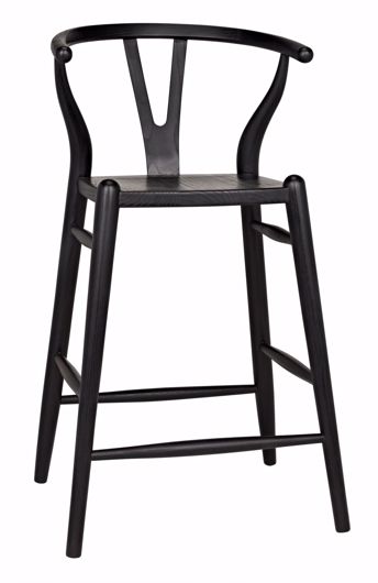 Picture of ZOLA COUNTER STOOL, CHARCOAL BLACK