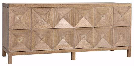 Picture of QUADRANT 3 DOOR SIDEBOARD, WASHED WALNUT