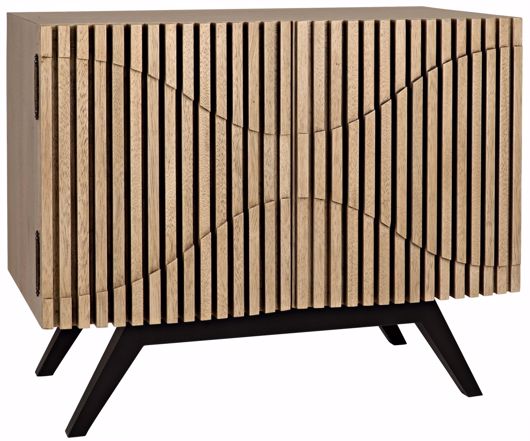 Picture of ILLUSION SINGLE SIDEBOARD WITH STEEL BASE, BLEACHED WALNUT