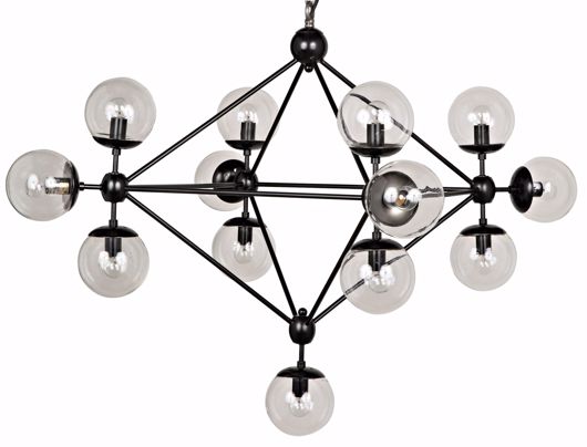 Picture of PLUTO CHANDELIER, SMALL, BLACK STEEL