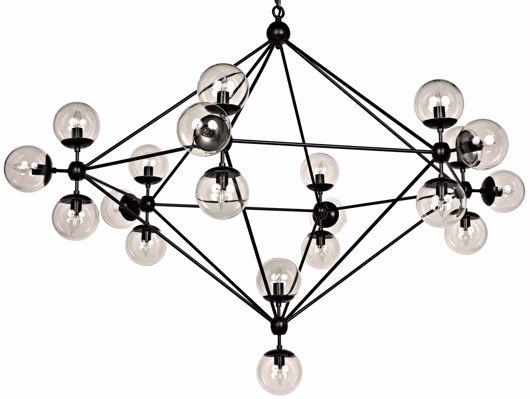 Picture of PLUTO CHANDELIER, LARGE, BLACK STEEL