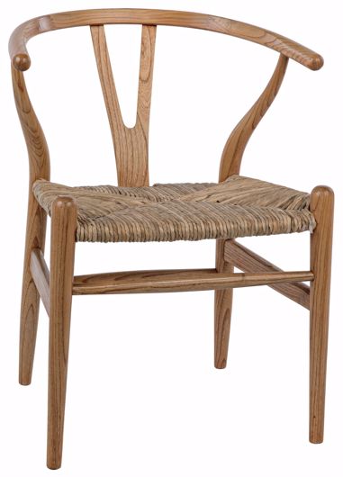 Picture of ZOLA CHAIR WITH RUSH SEAT, NATURAL