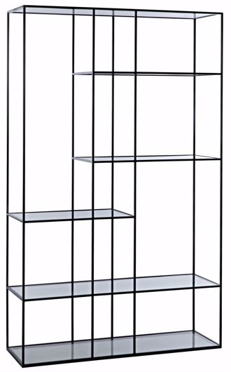 Picture of TULOU SHELVES, LARGE, BLACK STEEL