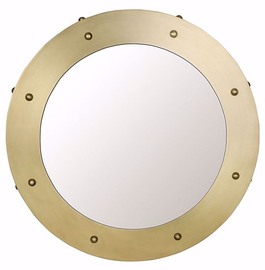 Picture of CLAY MIRROR, SMALL, METAL WITH BRASS FINISH