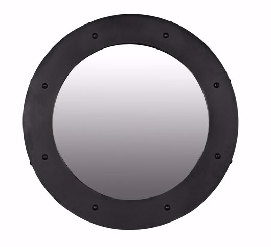 Picture of CLAY MIRROR, LARGE, BLACK STEEL