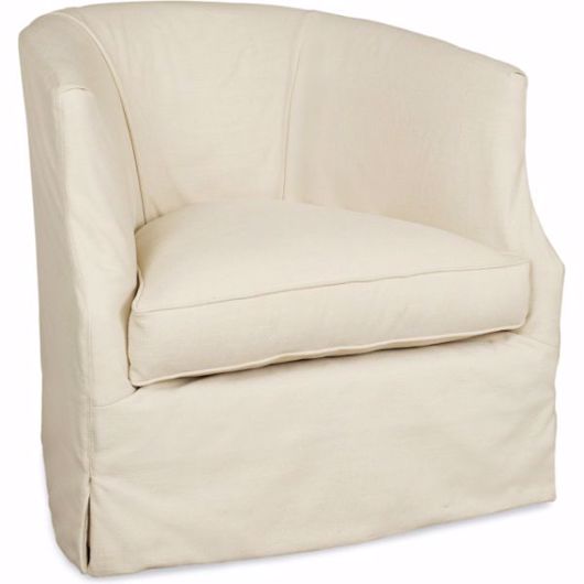 Picture of C3009-01SW SLIPCOVERED SWIVEL CHAIR