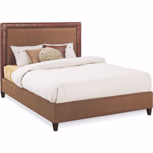 Picture of S2-50LP2T SQUARE HEADBOARD W/ RAILS - QUEEN SIZE